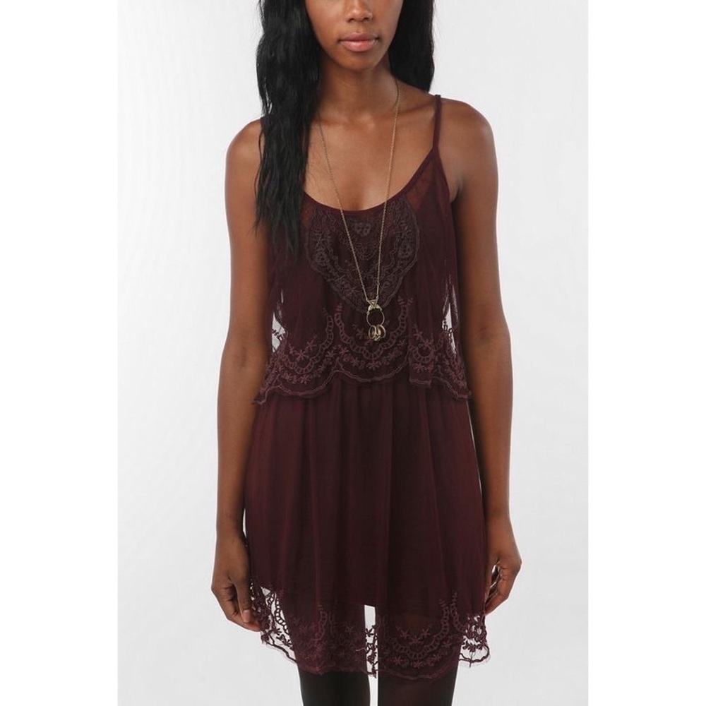 UO Kimchi Blue Purple Lace Dress